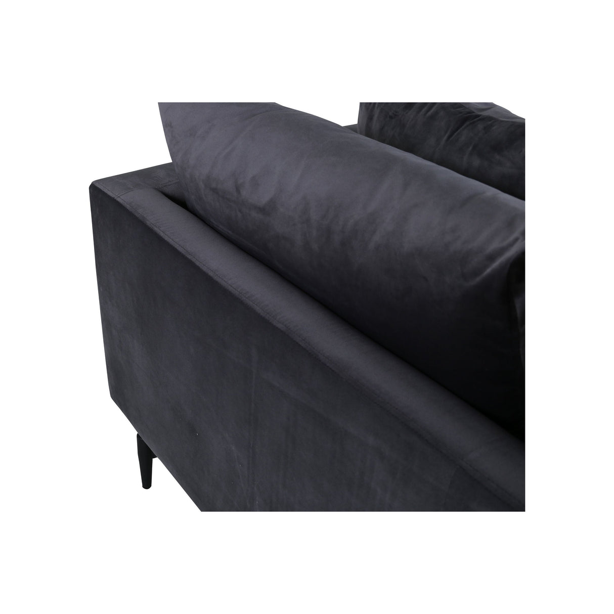 Sofia 3-Sitzer Sofa - Schwarz / Dunkelgrauer Samt - ZEN ZONE Furniture