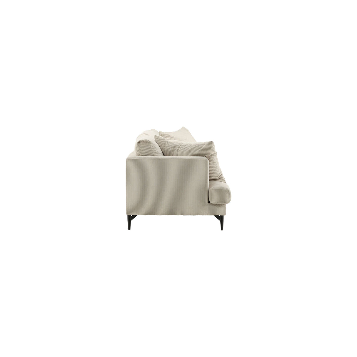 Sofia 3-Sitzer Sofa - Schwarz / Beige Kord - ZEN ZONE Furniture