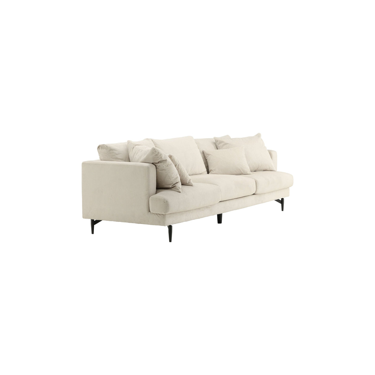 Sofia 3-Sitzer Sofa - Schwarz / Beige Kord - ZEN ZONE Furniture
