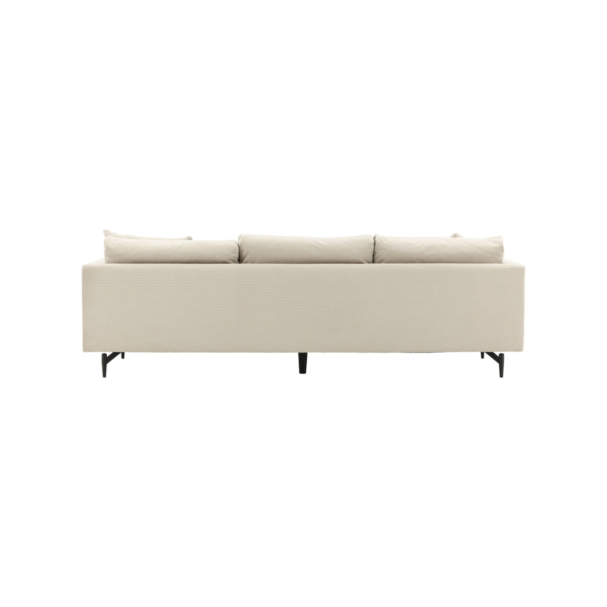 Sofia 3-Sitzer Sofa - Schwarz / Beige Kord - ZEN ZONE Furniture