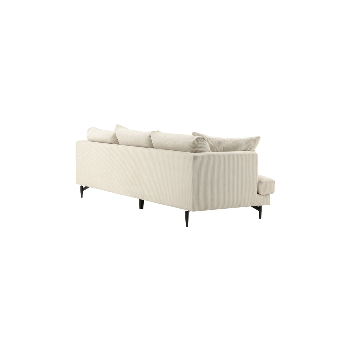 Sofia 3-Sitzer Sofa - Schwarz / Beige Kord - ZEN ZONE Furniture