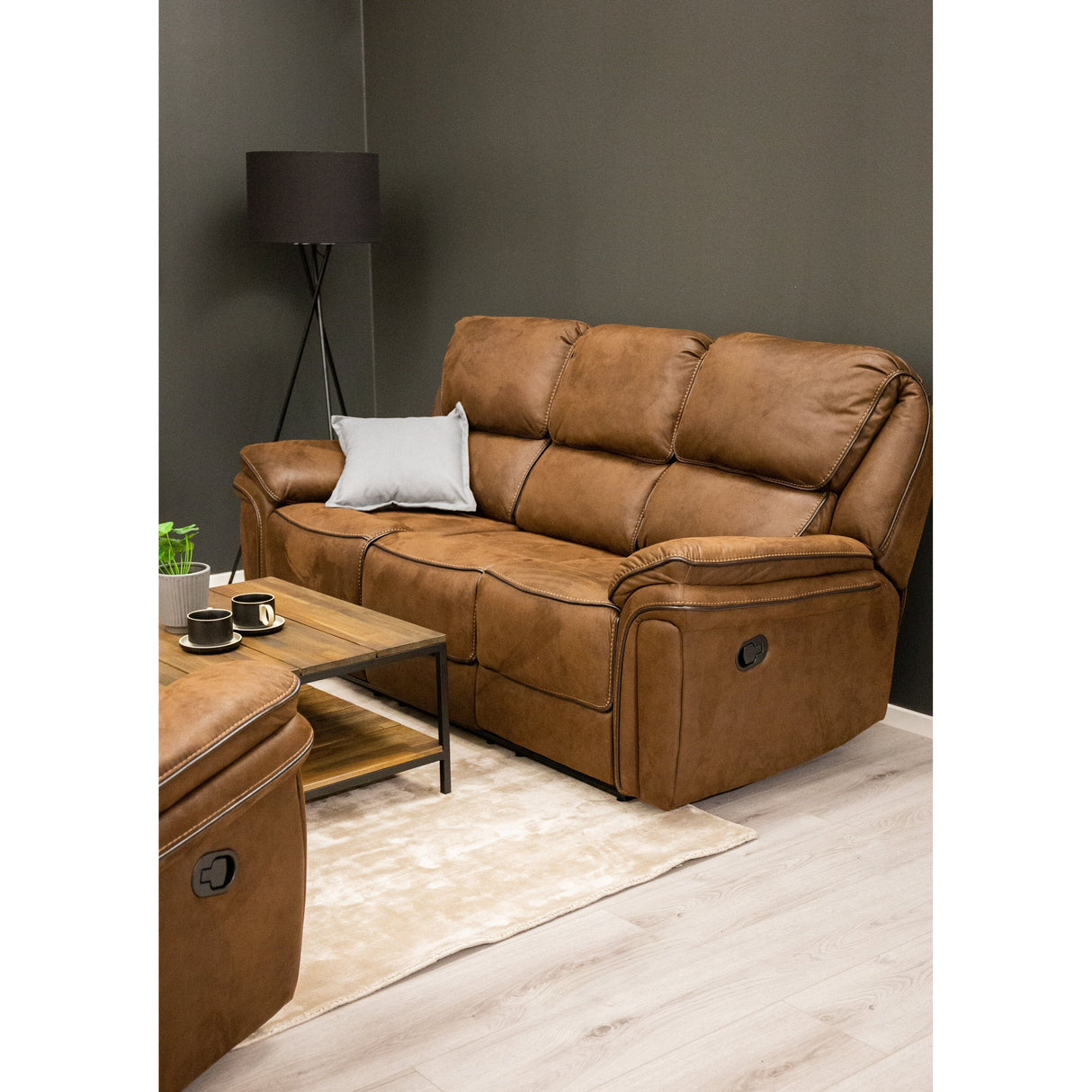 Saranda 3-Sitzer Sofa (klappbar) - Mokka - ZEN ZONE Furniture