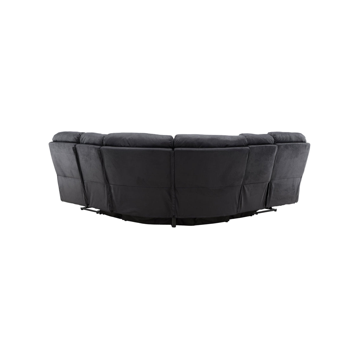 Saranda Recliner Ecksofa - Schwarze Mikrofaser - ZEN ZONE Furniture