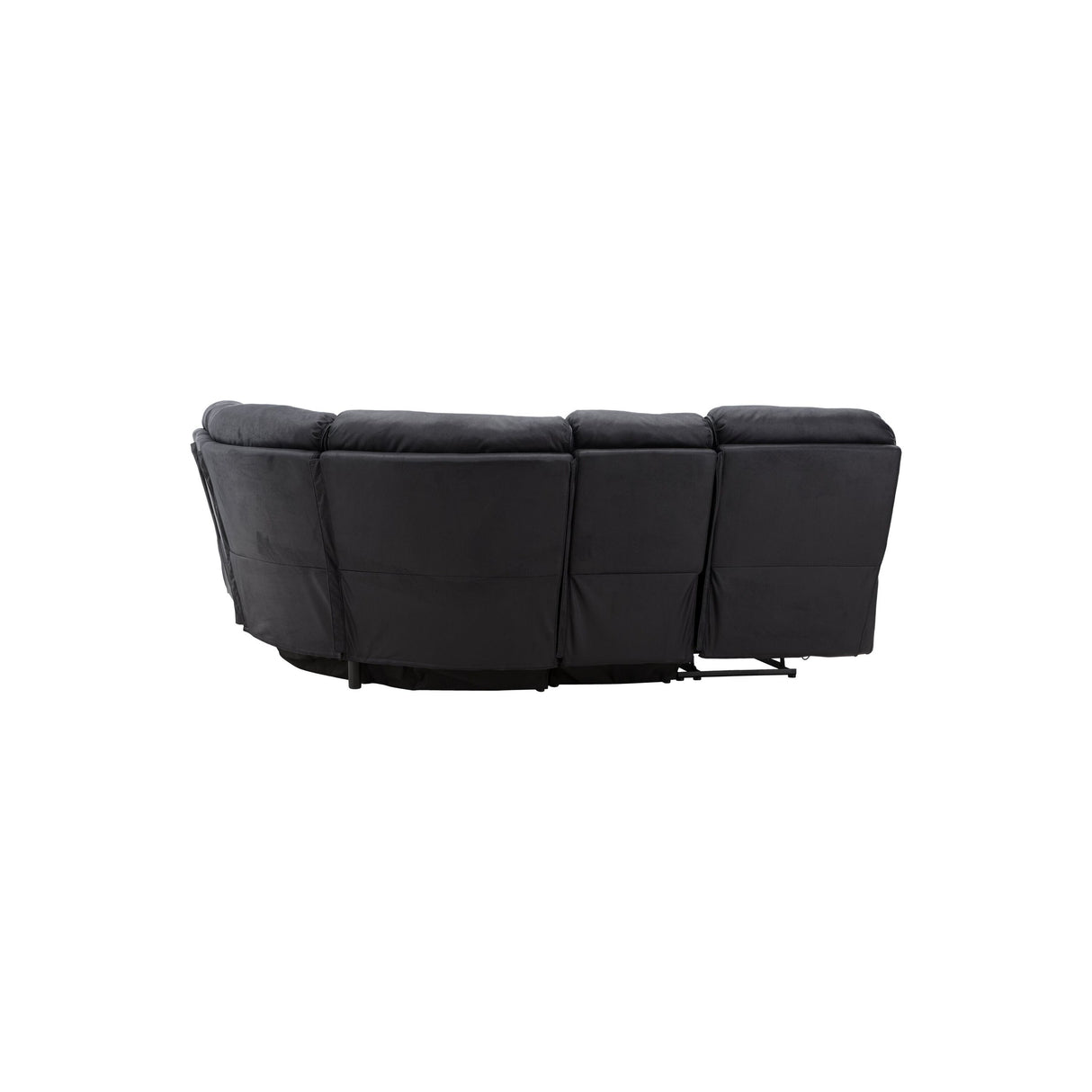 Saranda Recliner Ecksofa - Schwarze Mikrofaser - ZEN ZONE Furniture