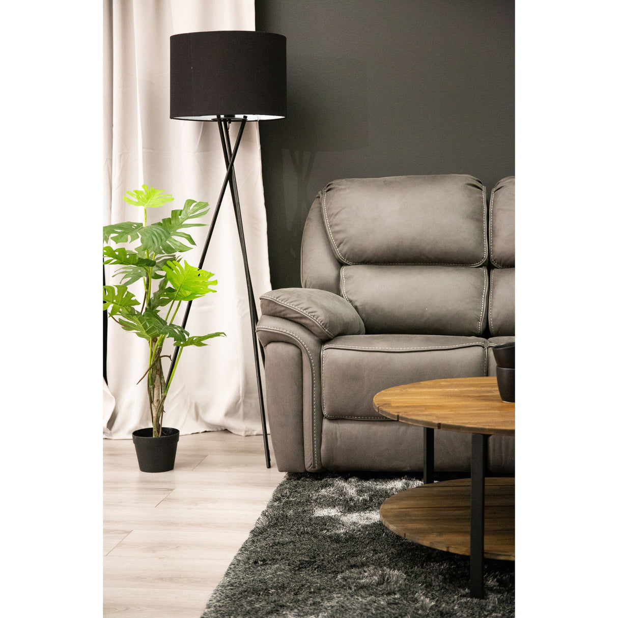 Saranda Ecksofa (klappbar) - Grau - ZEN ZONE Furniture