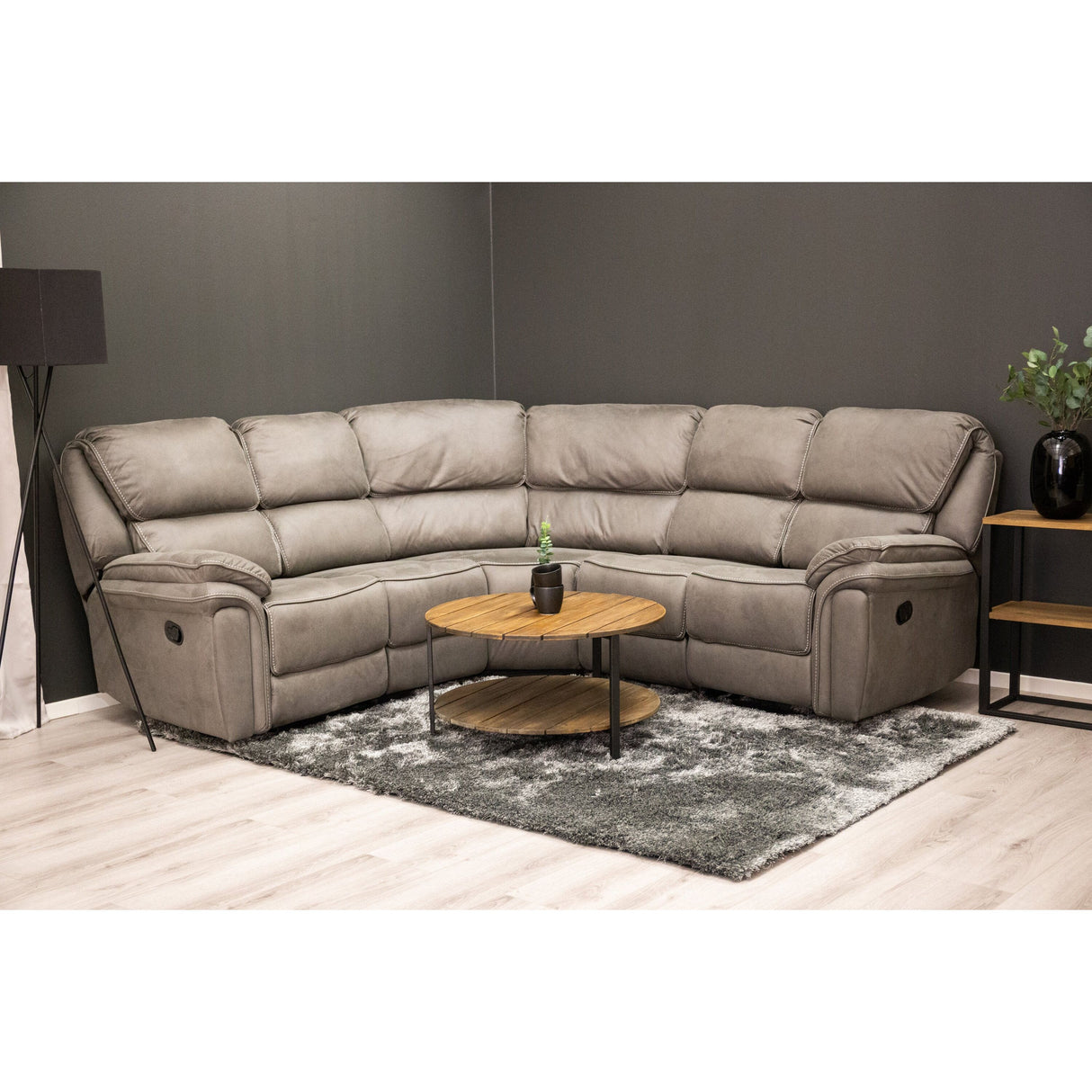 Saranda Ecksofa (klappbar) - Grau - ZEN ZONE Furniture