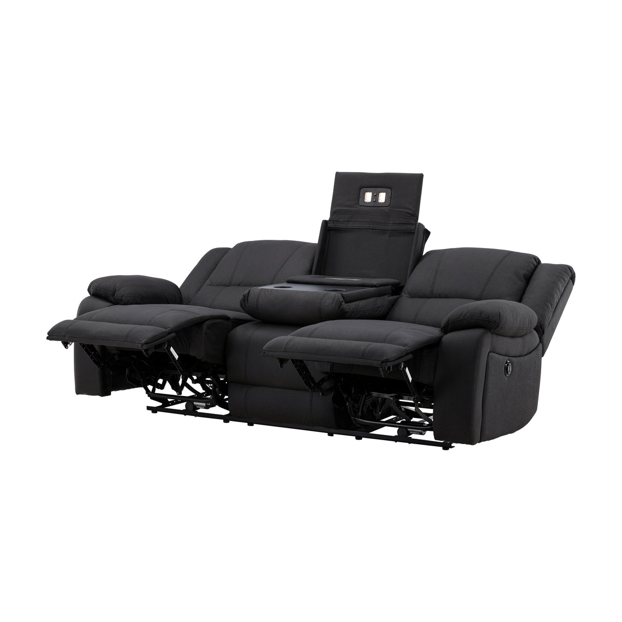 Singapore Recliner Sofa Schwarz - ZEN ZONE Furniture