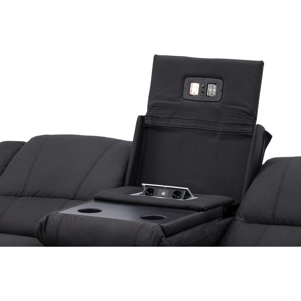 Singapore Recliner Sofa Schwarz - ZEN ZONE Furniture