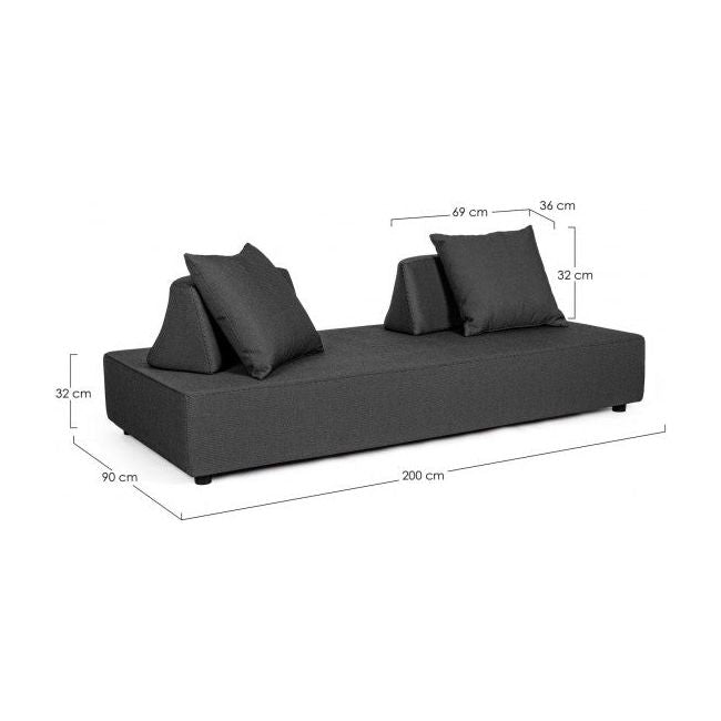 Outdoor Sofa mit Kissen Piper Anthrazit - ZEN ZONE