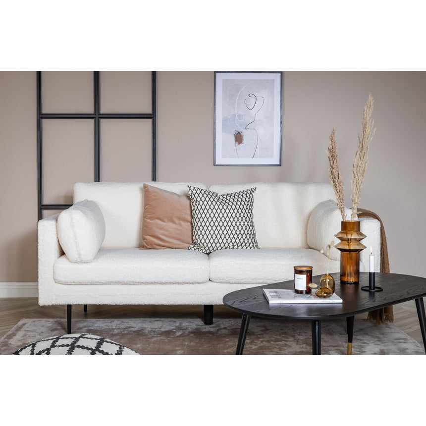 Boom 3-Sitzer Sofa - Teddy Fabric Weiß - ZEN ZONE Furniture