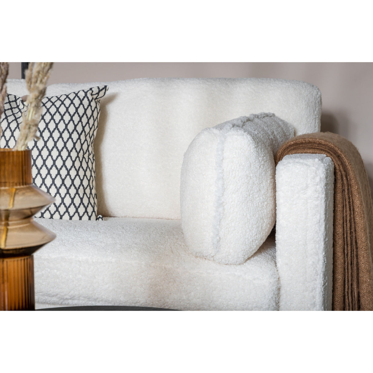 Boom 3-Sitzer Sofa - Teddy Fabric Weiß - ZEN ZONE Furniture