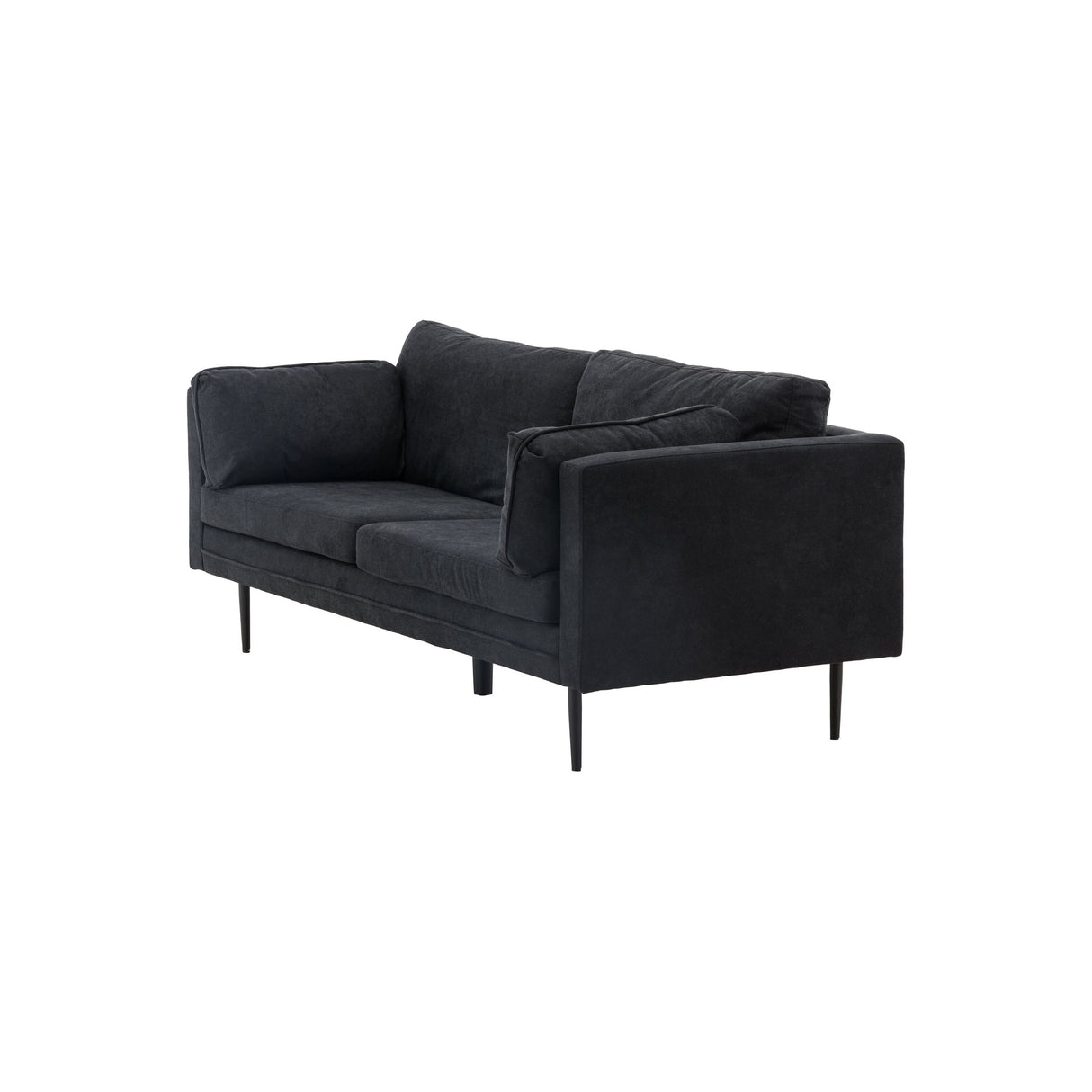 Boom 3-Sitzer Sofa - Schwarz / Schwarzer Stoff / Leinen - ZEN ZONE Furniture