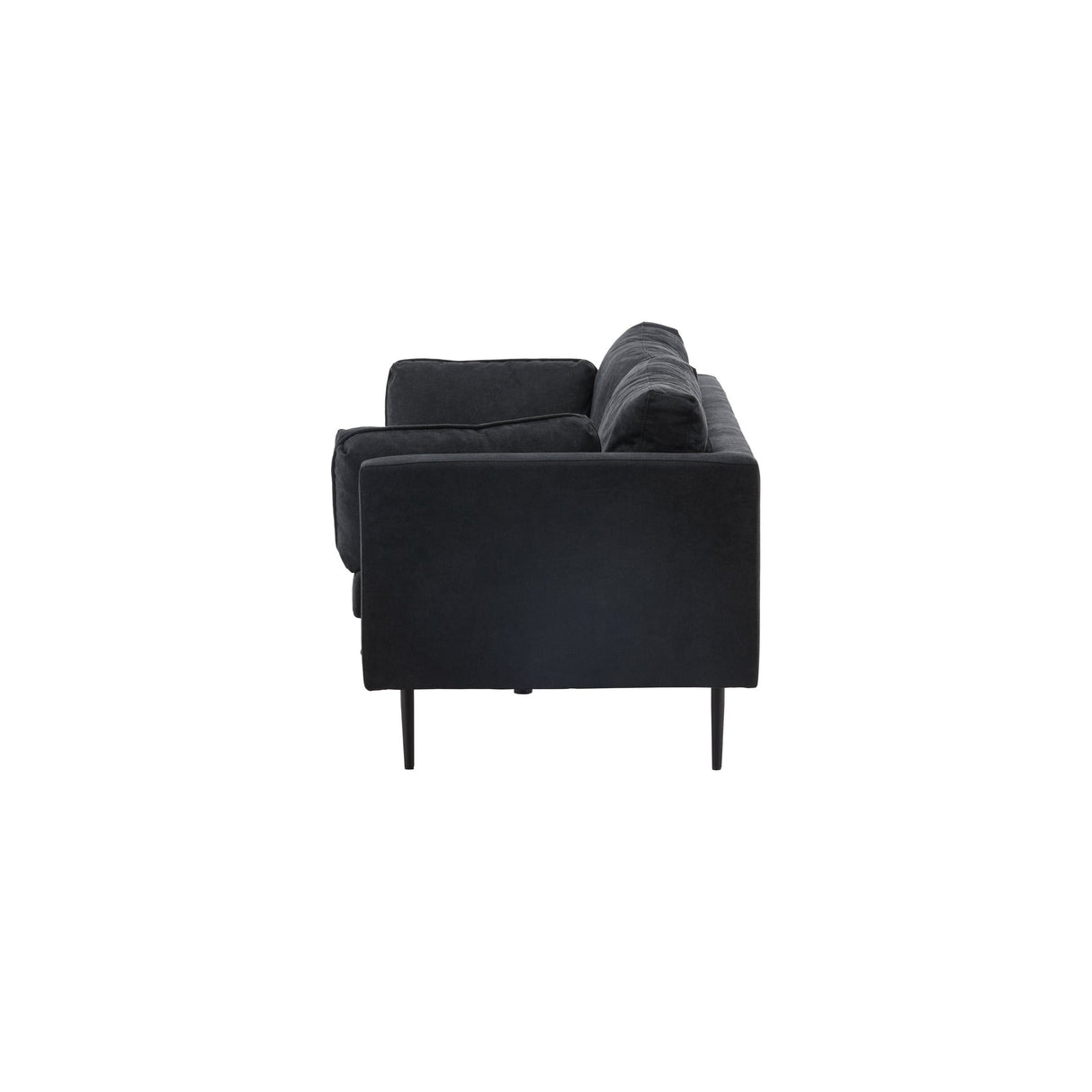 Boom 3-Sitzer Sofa - Schwarz / Schwarzer Stoff / Leinen - ZEN ZONE Furniture