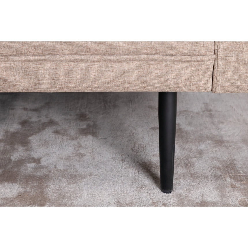 Boom 3-Sitzer Sofa - Schwarz / Brauner Stoff - ZEN ZONE Furniture