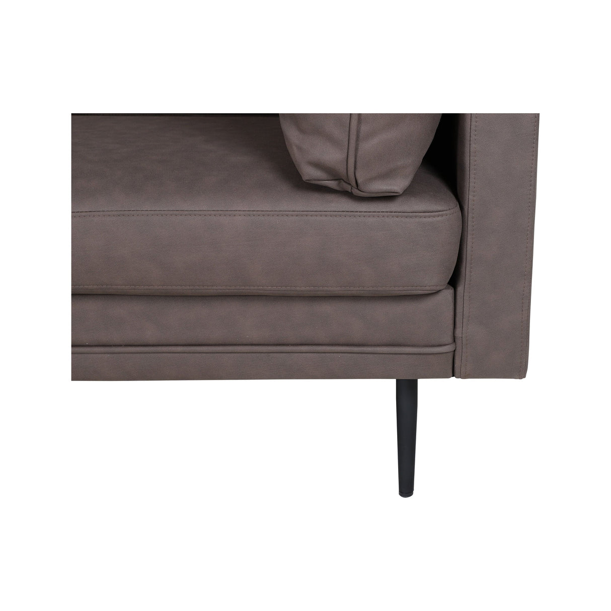 Boom 3-Sitzer Sofa - Schwarz / Braun Mikrofaser - ZEN ZONE Furniture