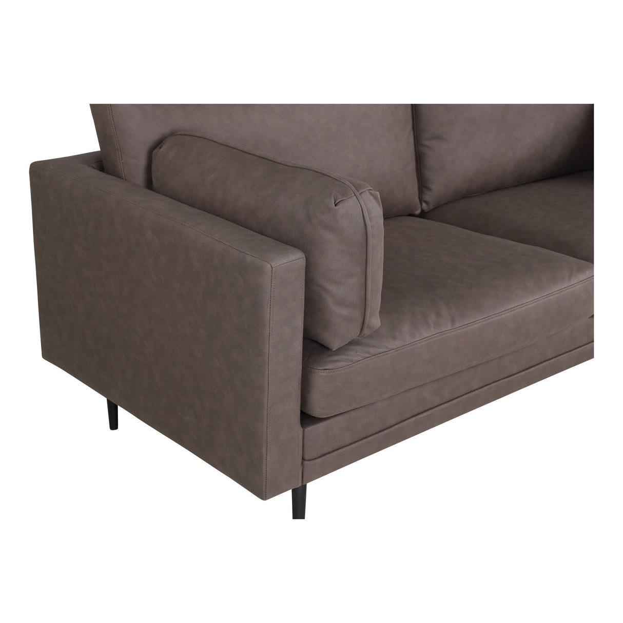 Boom 3-Sitzer Sofa - Schwarz / Braun Mikrofaser - ZEN ZONE Furniture