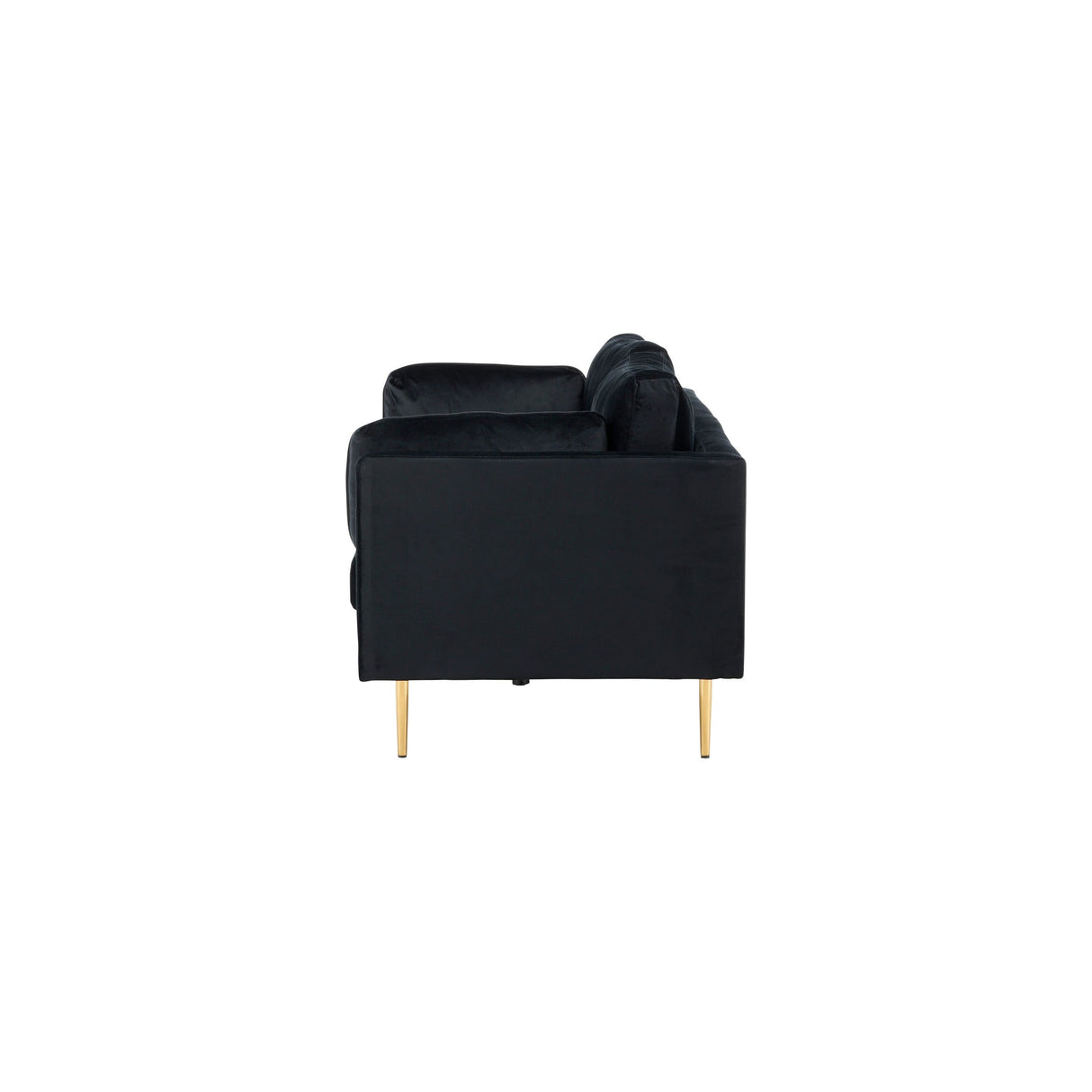 Boom 3-Sitzer Sofa Samt - Schwarz - ZEN ZONE Furniture