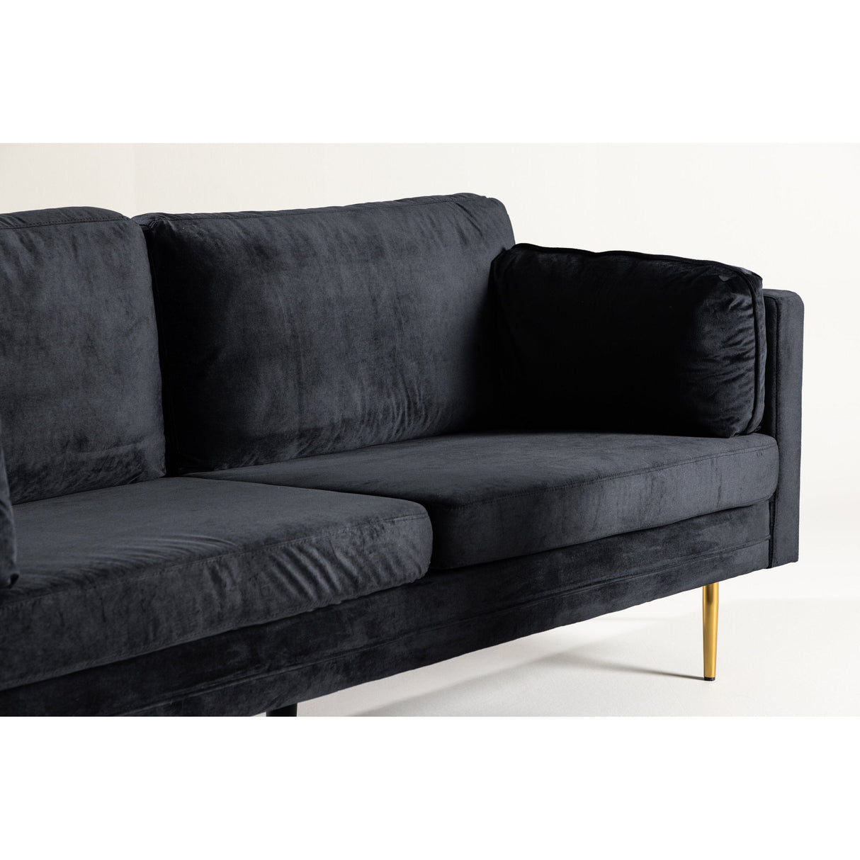 Boom 3-Sitzer Sofa Samt - Schwarz - ZEN ZONE Furniture