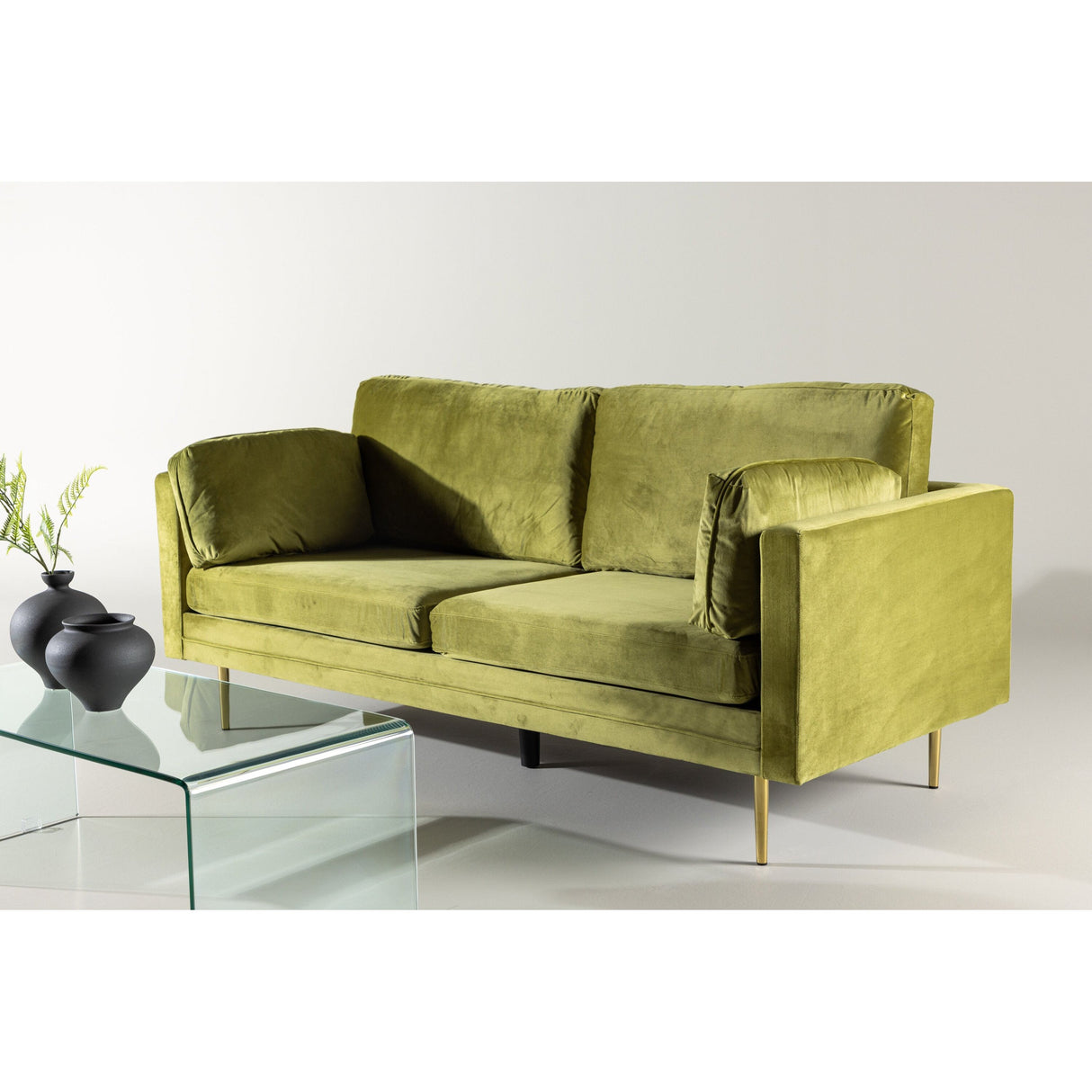 Boom 3-Sitzer Sofa Samt - Frühlingsgrün - ZEN ZONE Furniture