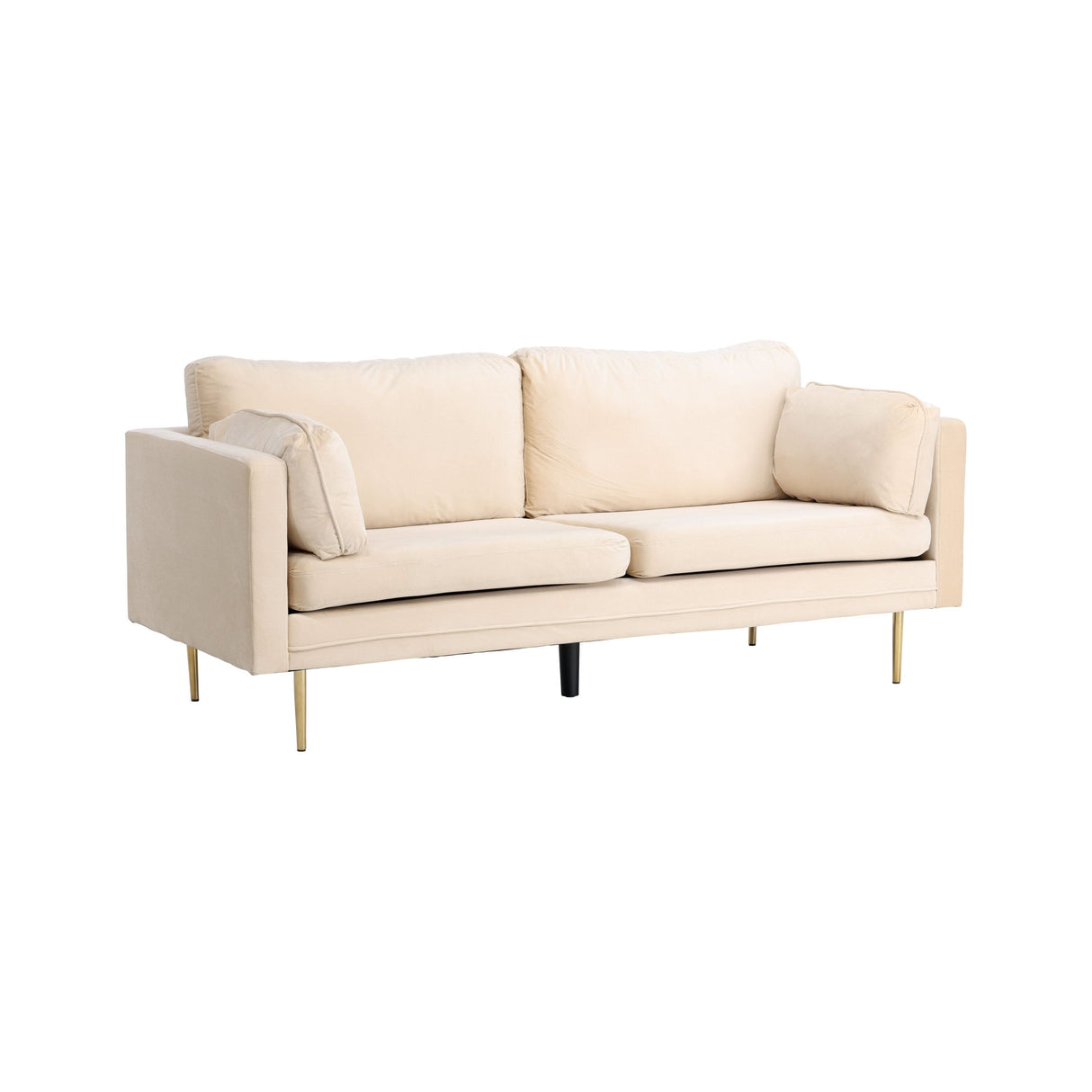 Boom 3-Sitzer Sofa Samt - Creme - ZEN ZONE Furniture