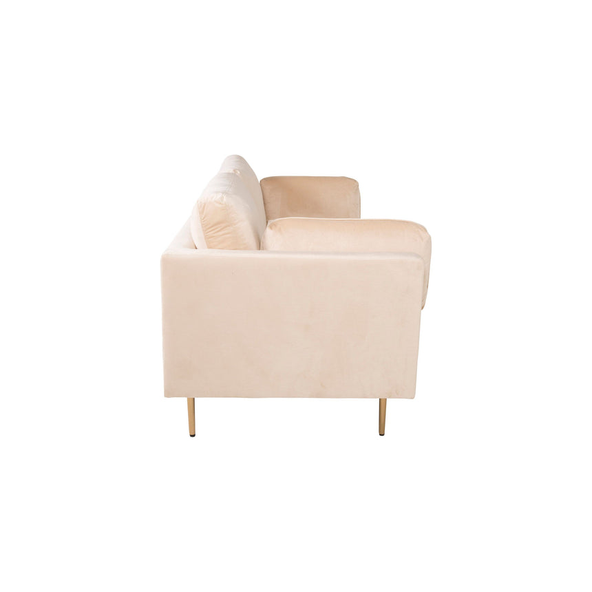 Boom 3-Sitzer Sofa Samt - Creme - ZEN ZONE Furniture