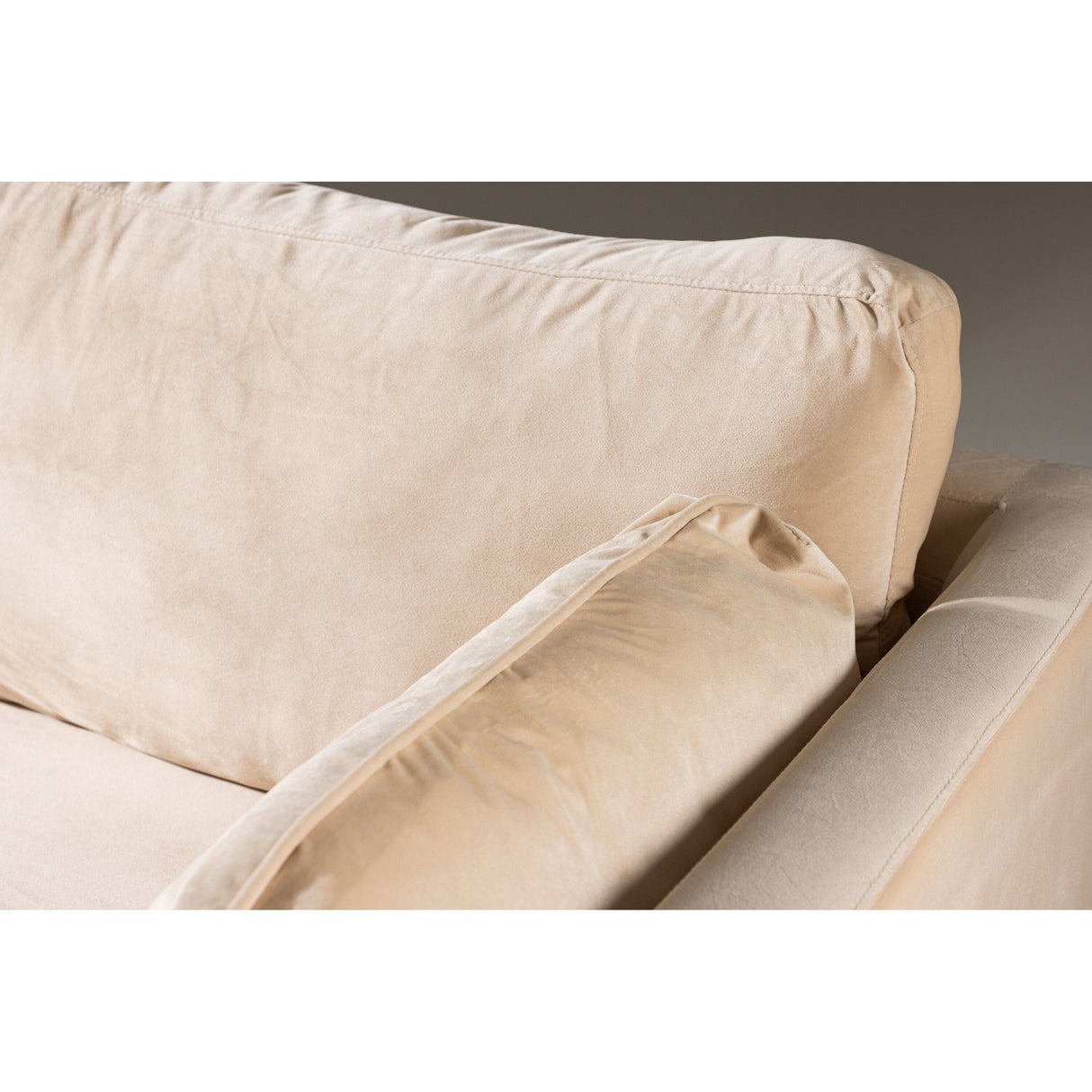 Boom 3-Sitzer Sofa Samt - Creme - ZEN ZONE Furniture