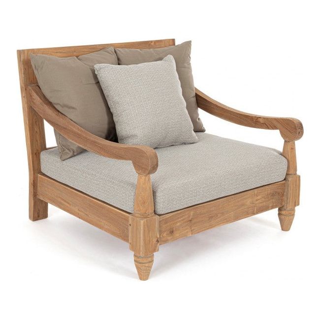 Outdoor Sessel mit Kissen Bali Natural - FSC - ZEN ZONE