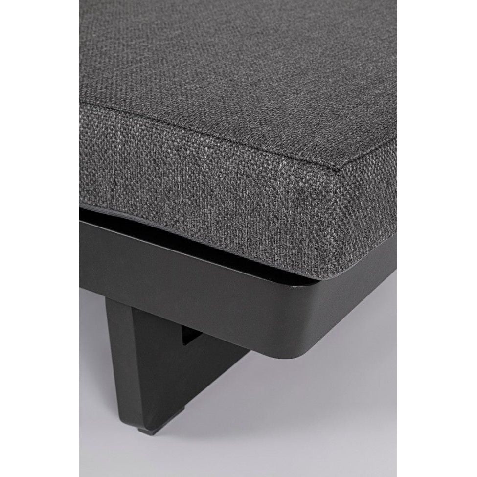 Einzel Gartenliege mit Kissen mit Rollen Infinity Anthrazit WG21 - ZEN ZONE