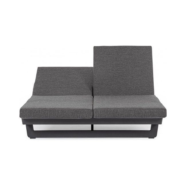 Doppel Gartenliege mit Kissen mit Rollen Infinity Anthrazit WG21 - ZEN ZONE