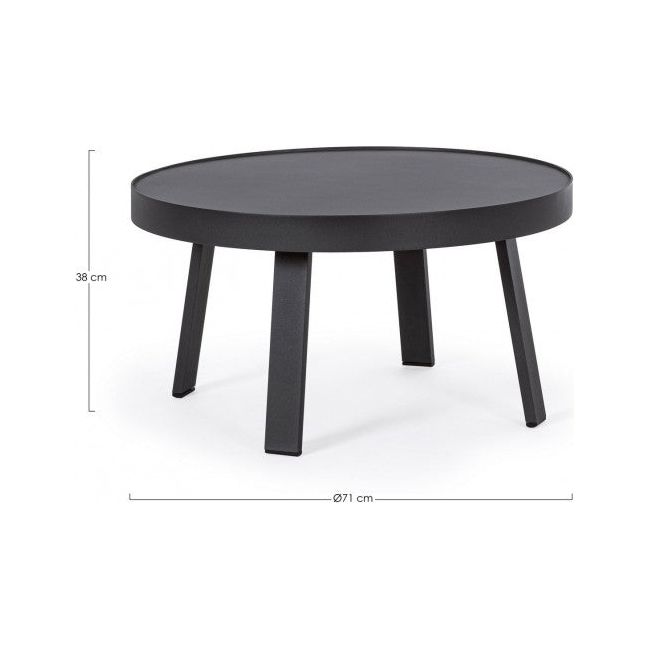 Outdoor Beistelltisch Spyro Anthrazit QS22 D71 - ZEN ZONE