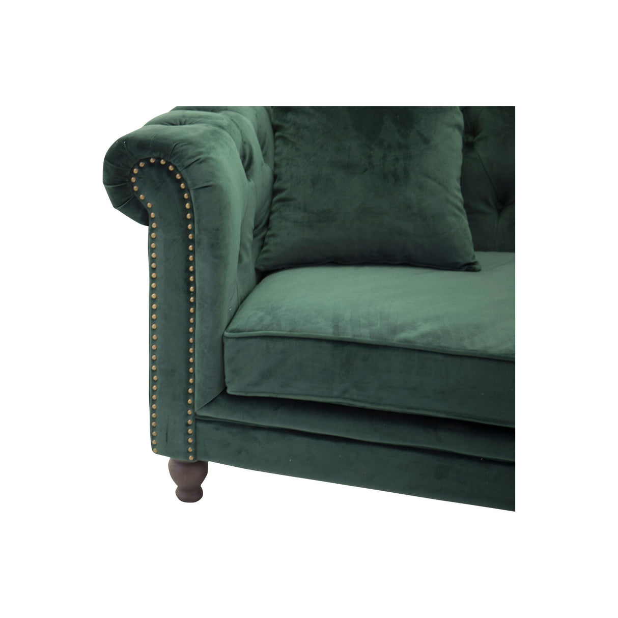 Velvet 3-Sitzer Sofa - Moosgrüner Samt - ZEN ZONE Furniture