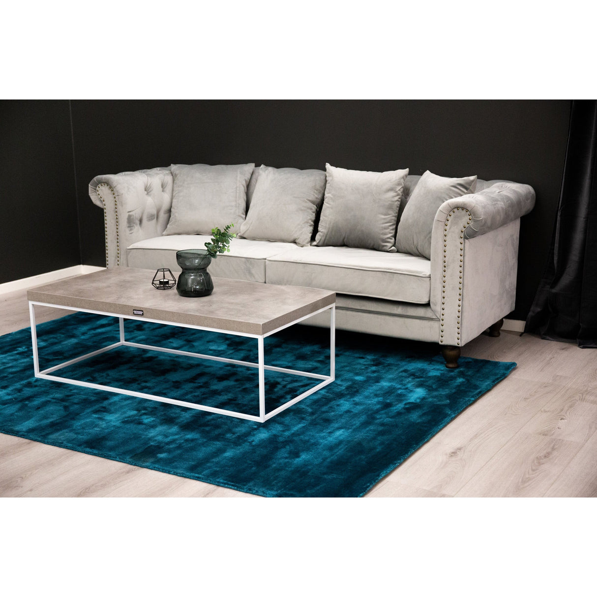 Velvet 3-Sitzer Sofa - Hellgrauer Samt - ZEN ZONE Furniture