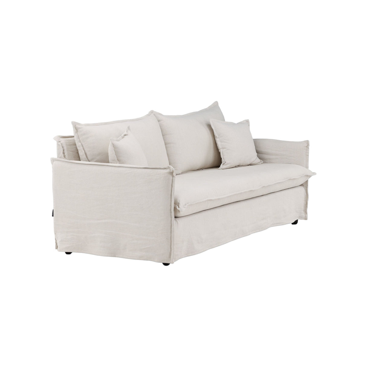 Nova 3-Sitzer Sofa - Holz / Beige Leinen - ZEN ZONE Furniture