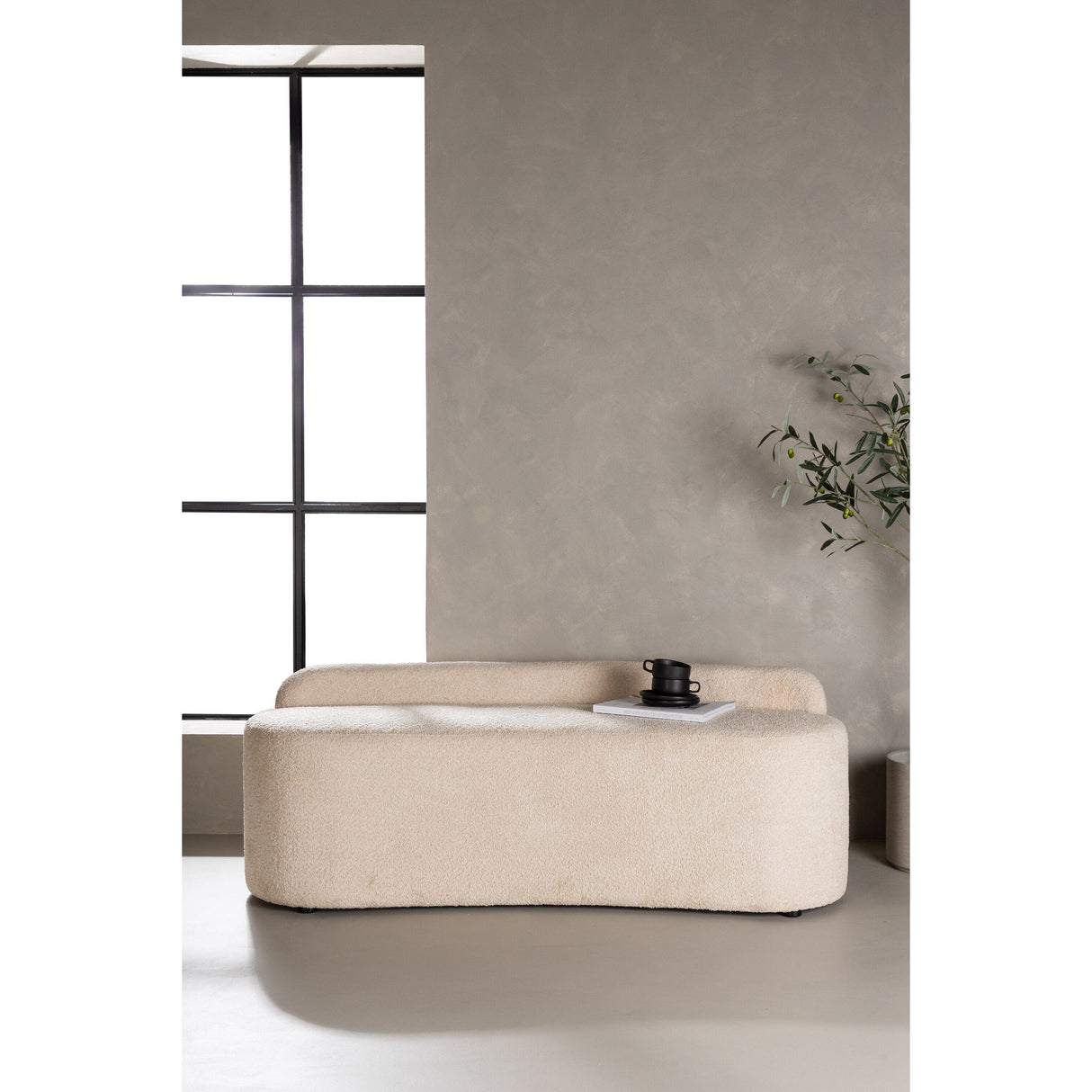 Pocatello 2-Sitzer Sofa - Weiß / Weißer Bouclé - ZEN ZONE Furniture