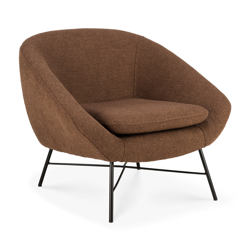 Barrow Loungestuhl - Kupfer Stoff - 81 x 79 x 71 cm - ZEN ZONE