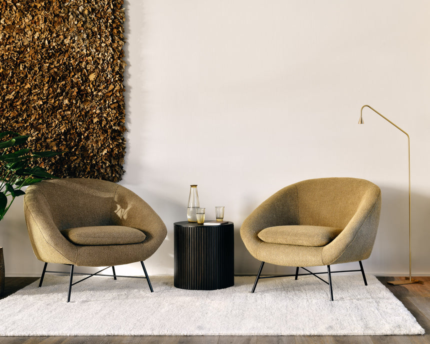 Roller Max Beistelltisch - lackiertes Mahagoni - dunkelbraun - rund - abnehmbarer Deckel - 40 x 40 x 42 cm - ZEN ZONE Furniture