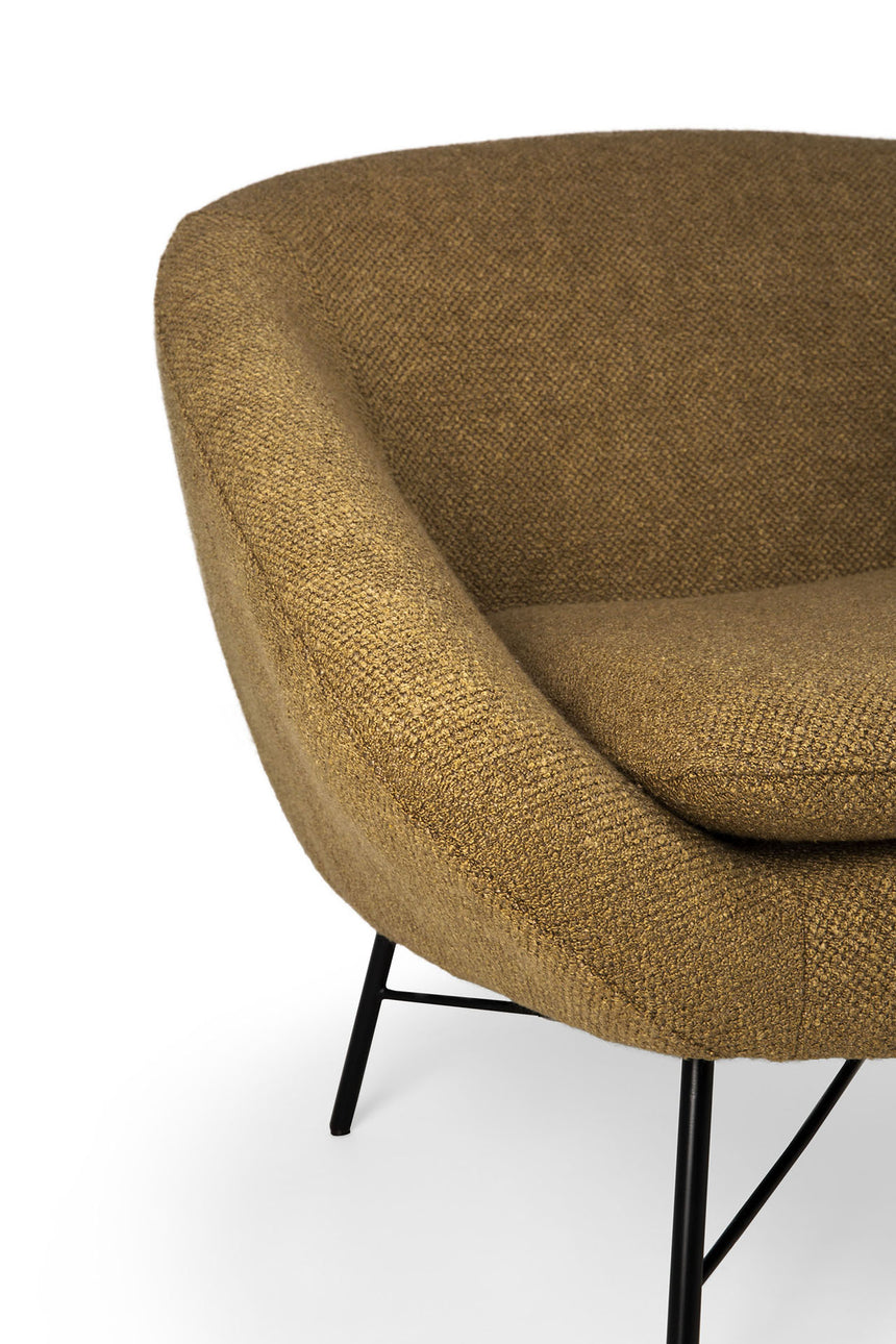 Barrow Loungestuhl - Ingwer Stoff - 81 x 79 x 71 cm - ZEN ZONE