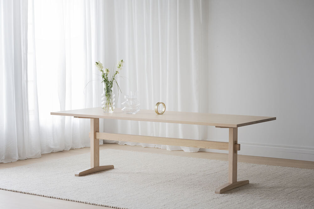 WESTVILLE Esstisch Weiß pigmentiert 240x95x75cm - ZEN ZONE