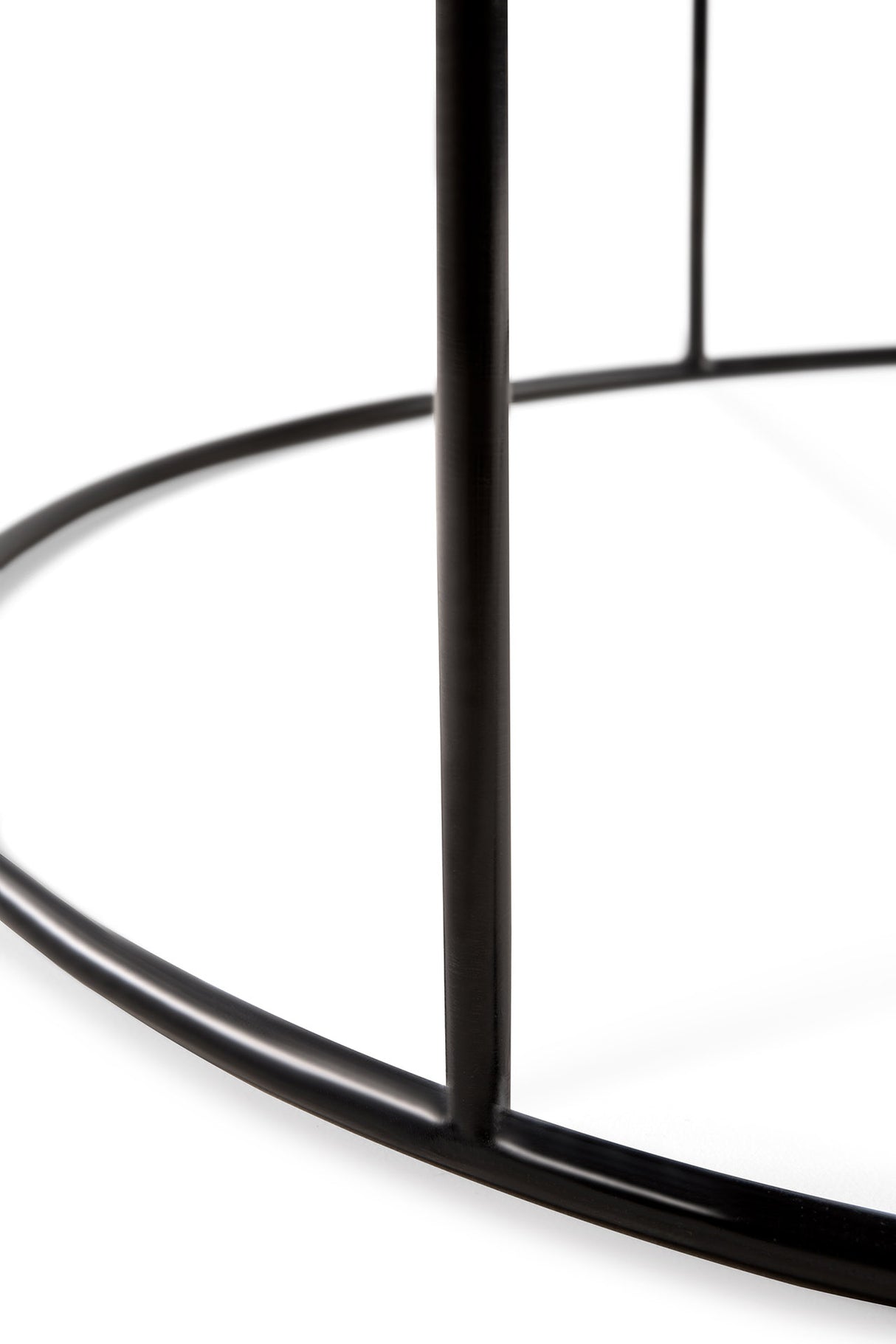 Tablett-Couchtisch - lackiertes Holz - schwarz - rund - XL - ohne Tablett - ZEN ZONE