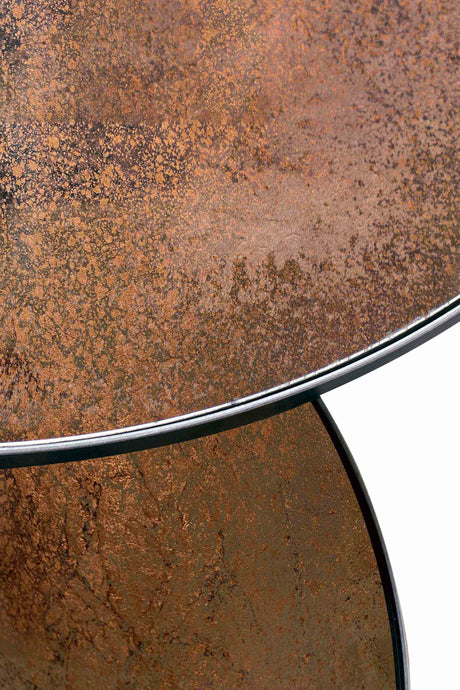 Satz Beistelltische - Bronze Kupfer - rund - 2 Stück - ZEN ZONE