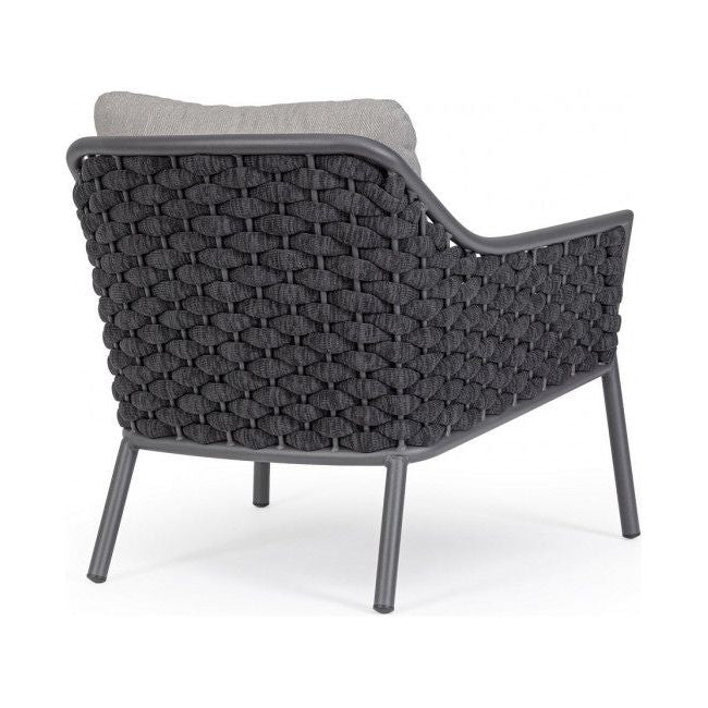 Outdoor Sessel mit Armlehne mit Kissen Everly Anthrazit QS22/Graphit - ZEN ZONE