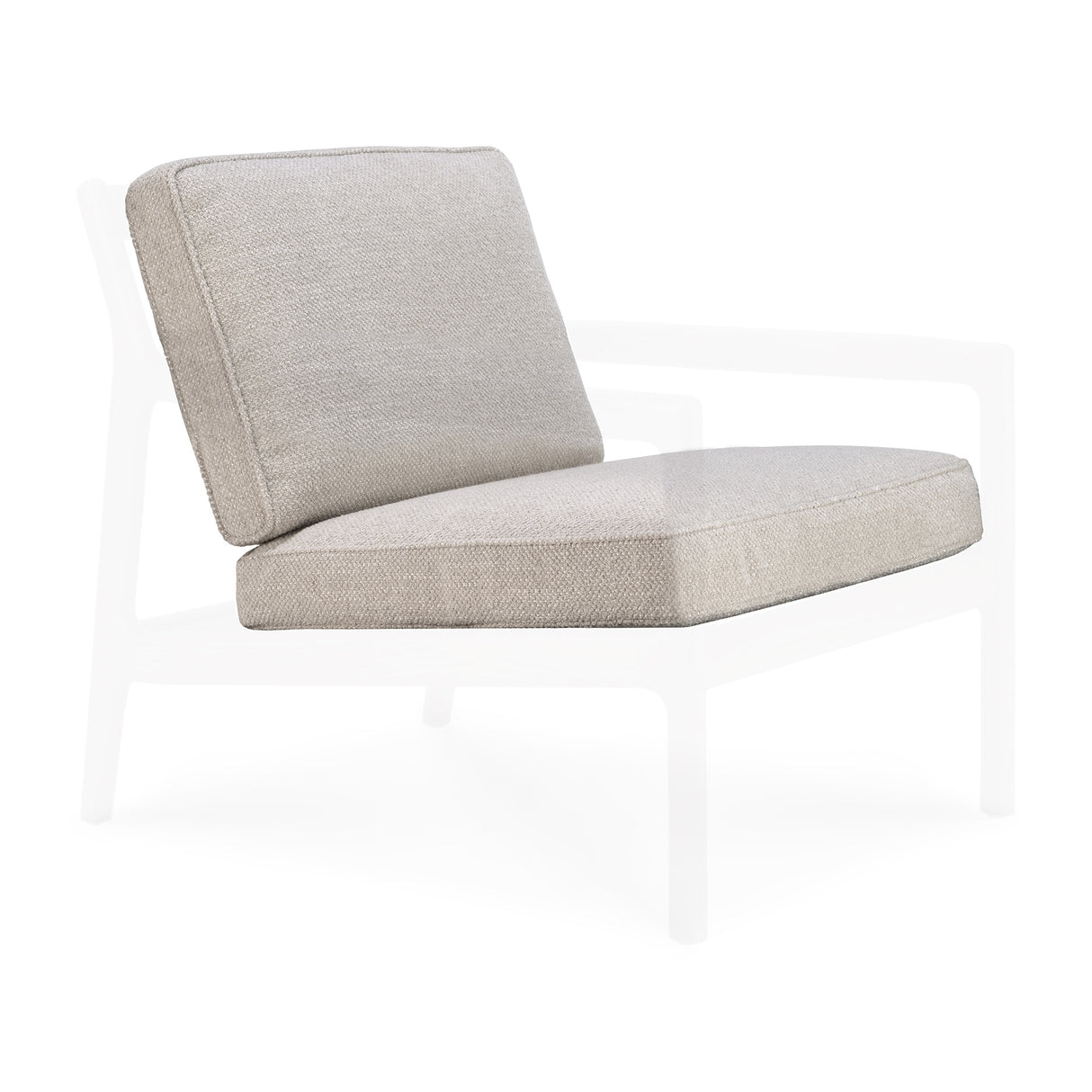 Jack Loungestuhlkissen Set - Elfenbein Stoff - 60 x 60 x 30 cm - ZEN ZONE Furniture