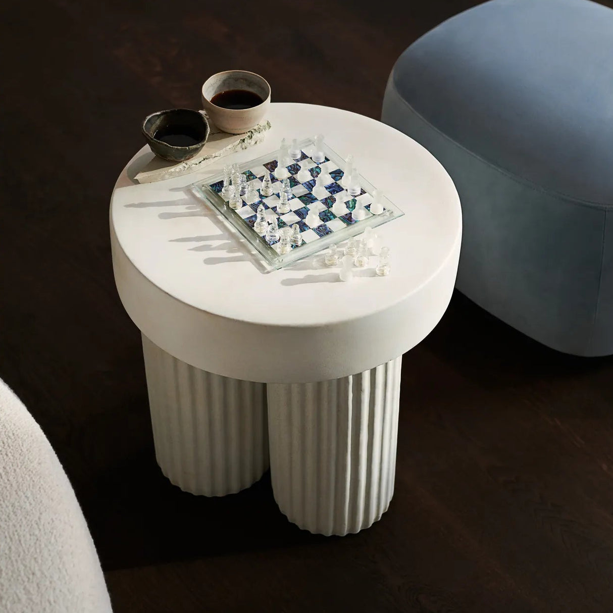 Beistelltisch Gear aus Beton, rund, 45×45×49 cm