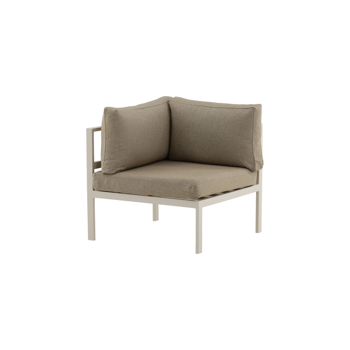 Copacabana Eckteil - Beige alu / Khaki Cushion - ZEN ZONE Furniture