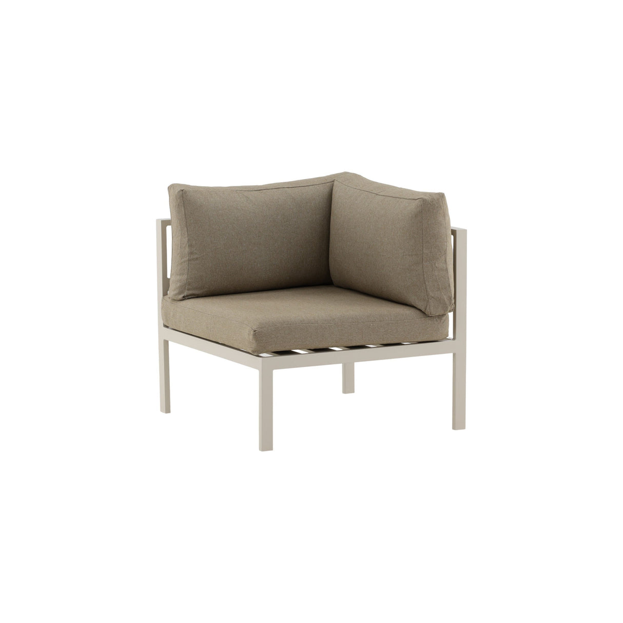 Copacabana Eckteil - Beige alu / Khaki Cushion - ZEN ZONE Furniture