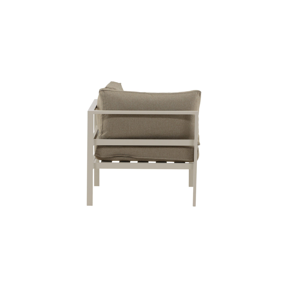 Copacabana Eckteil - Beige alu / Khaki Cushion - ZEN ZONE Furniture