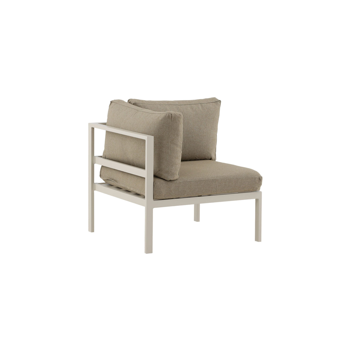Copacabana Eckteil - Beige alu / Khaki Cushion - ZEN ZONE Furniture