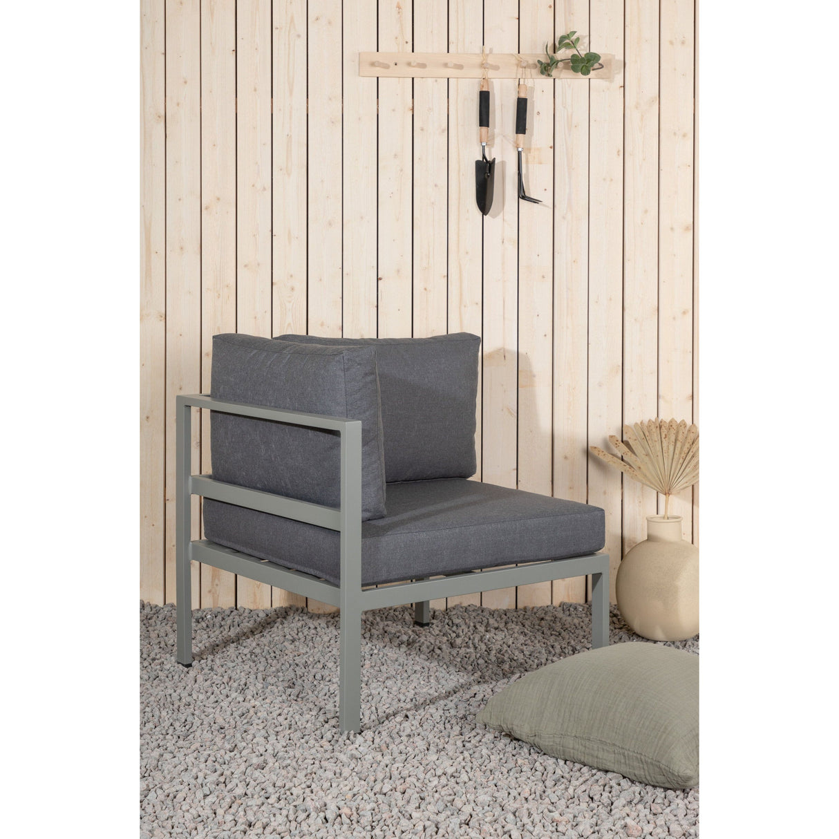 Copacabana Eckteil - Khaki / Graues Kissen - ZEN ZONE Furniture