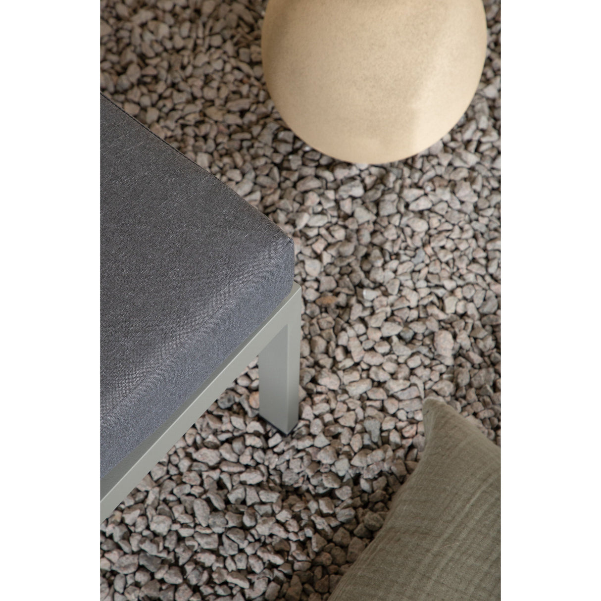 Copacabana Eckteil - Khaki / Graues Kissen - ZEN ZONE Furniture