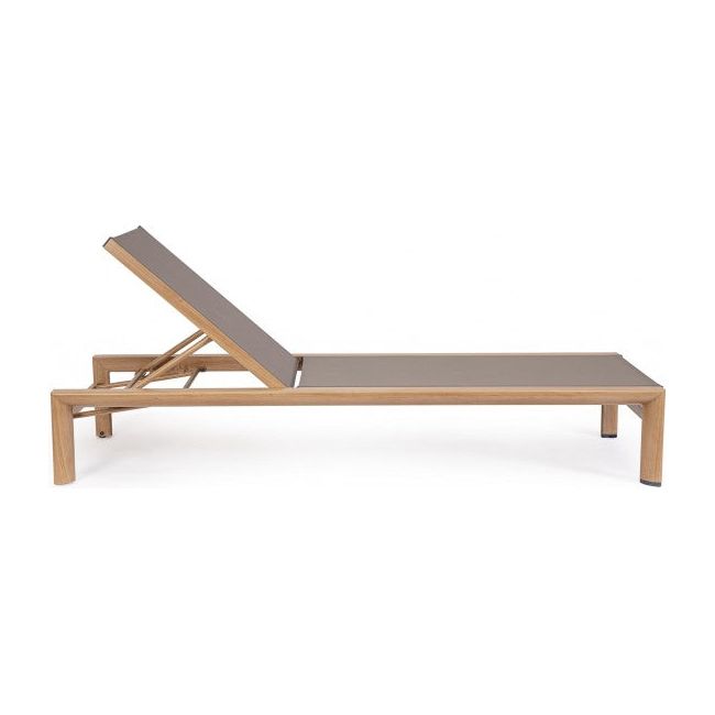 Gartenliege Skipper New mit Rollen Natural/Choco - ZEN ZONE